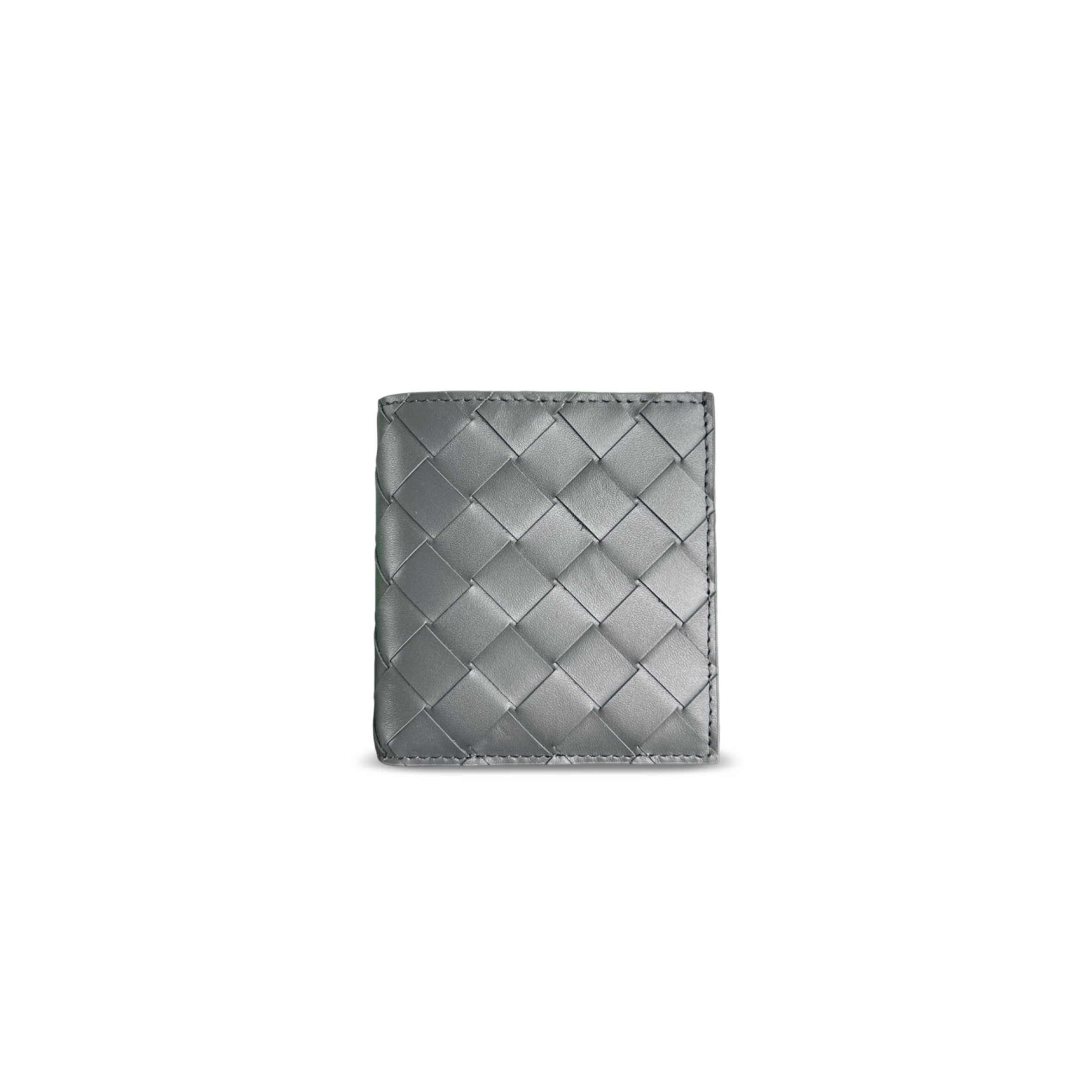 BOTTEGA VENETA INTRECCIATO BI-FOLD WALLET BASALT ABYSS 749400 (10*9.5*1cm)